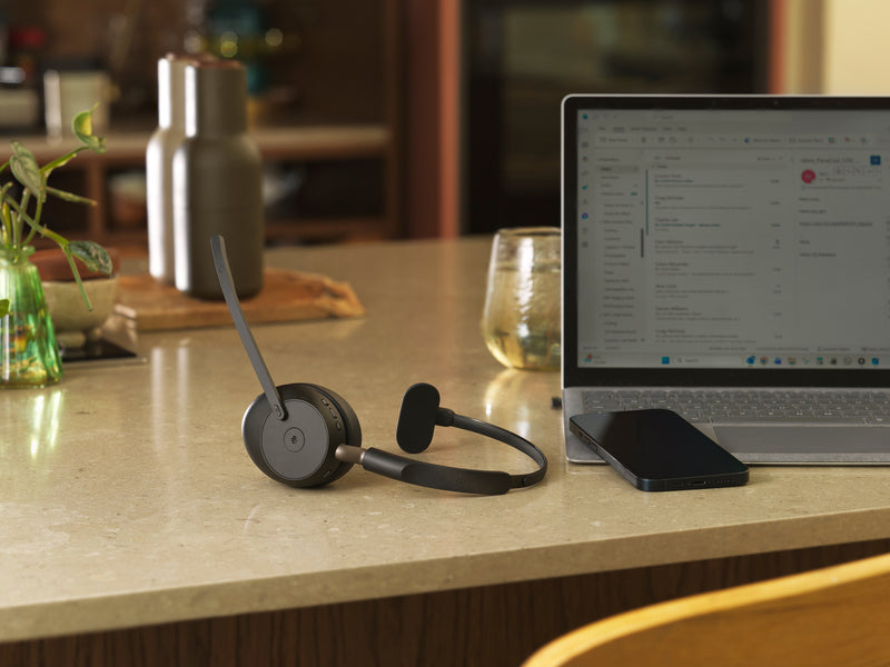Jabra Evolve3 65 MS Mono Wireless ANC Headset USB-C with Stand