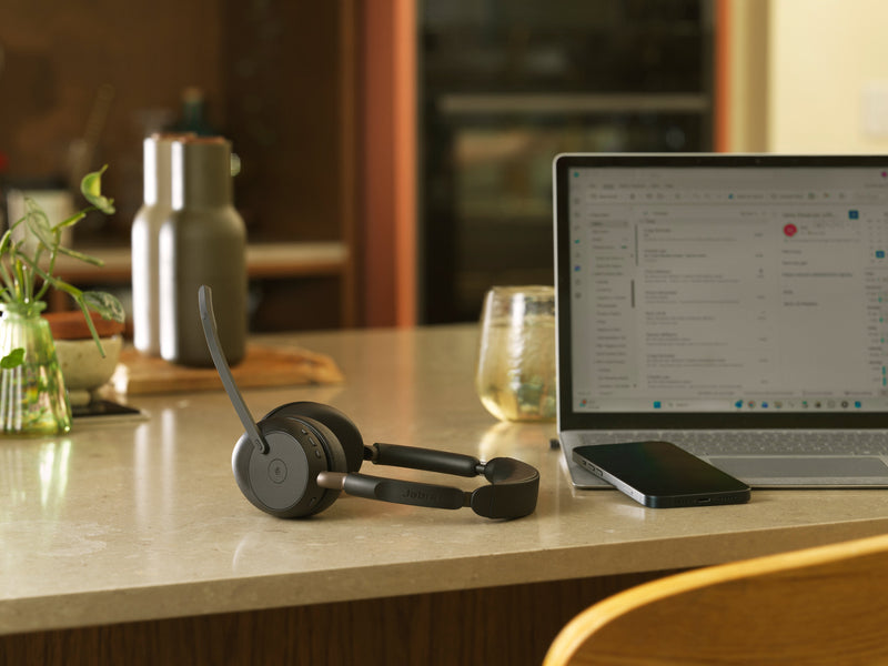 Jabra Evolve3 65 MS Stereo Wireless ANC Headset USB-A with Stand