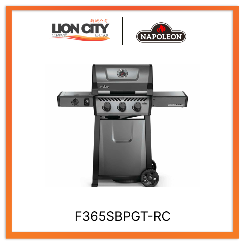 Napoleon F365SBPGT-RC Freestyle 365 BBQ Grill With Range Side Burner