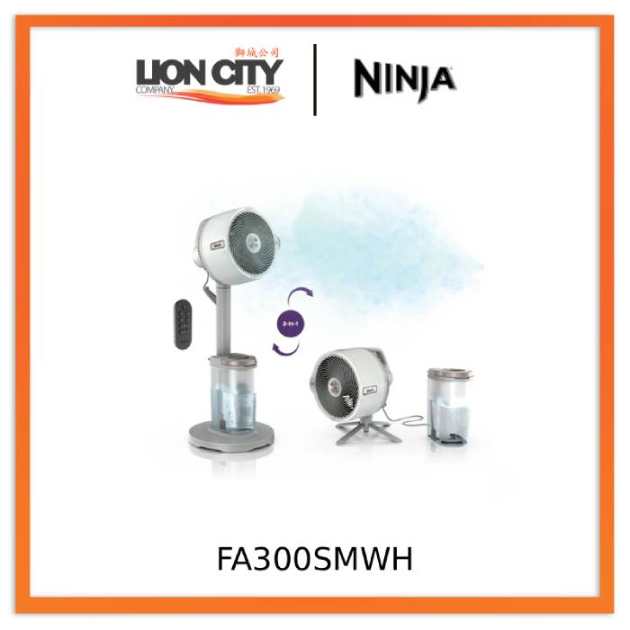 Ninja FA300SM/FA300SMWH Shark FlexBreeze™ Pro Mist Indoor & Outdoor Fan With Water Tank -