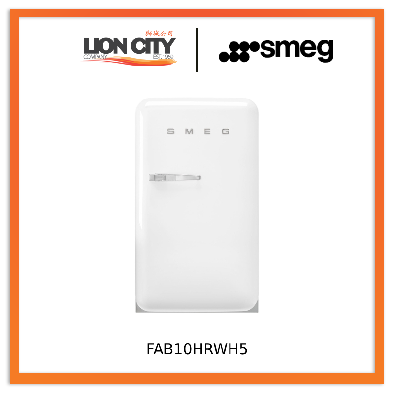 Smeg FAB10HRRD5 Free Standing Refrigerator One Door 50's Style Aesthetic