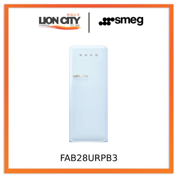 Smeg ‎FAB28URCR3/URBL3/URRD3/URWH3/URPB3/ULRD3 281L Refrigerator