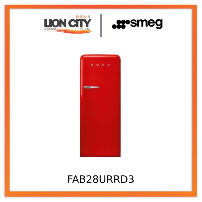 Smeg ‎FAB28URCR3/URBL3/URRD3/URWH3/URPB3/ULRD3 281L Refrigerator