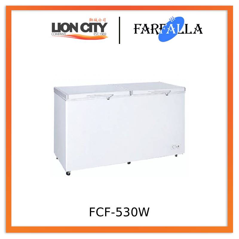 Farfalla FCF-530W Dual Function 2 Door Chest Freezer 530L - Lion City Company