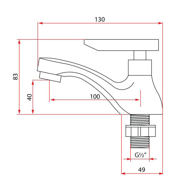FRESCO P97321 Pillar Tap Chrome