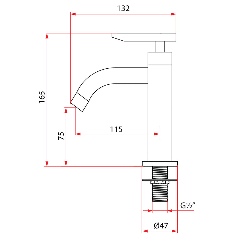 FRESCO P97325 Basin Tap Chrome