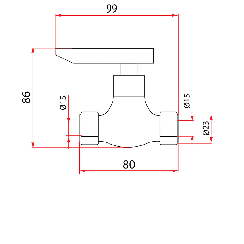FRESCO S97300 Stop Valve Chrome
