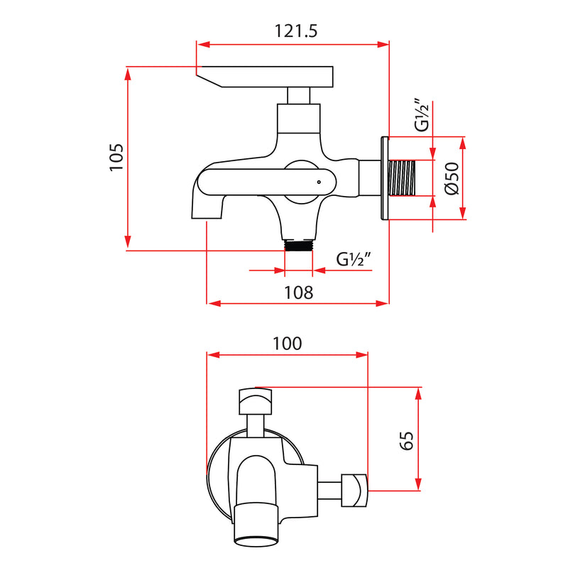 FRESCO T97331 2-Way Tap Chrome