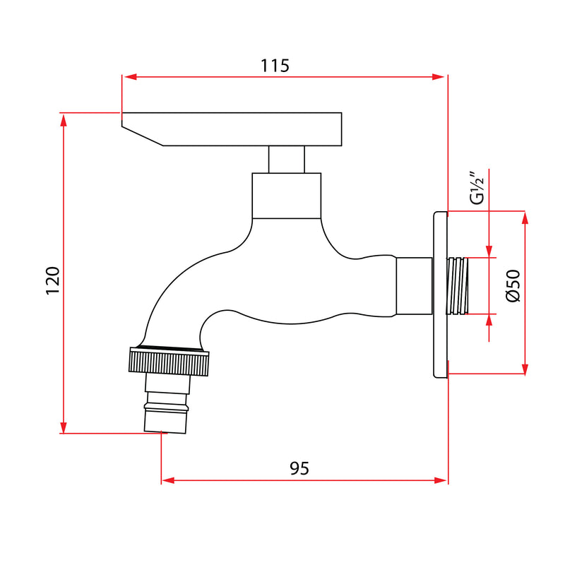 FRESCO U97375 Union Tap Chrome