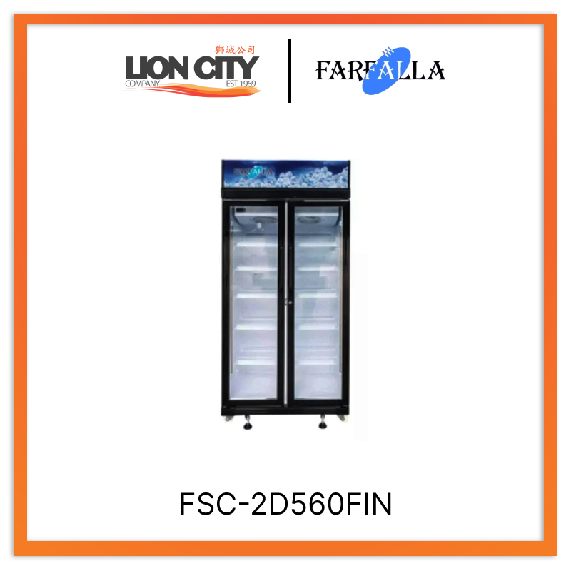 Farfalla FSC-2D560FIN 560L Frost Free Showcase Drink Chiller (2 Doors)