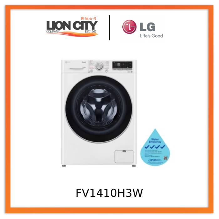 LG FV1410H3W 10/6kg, AI Direct Drive Front Load Washer Dryer