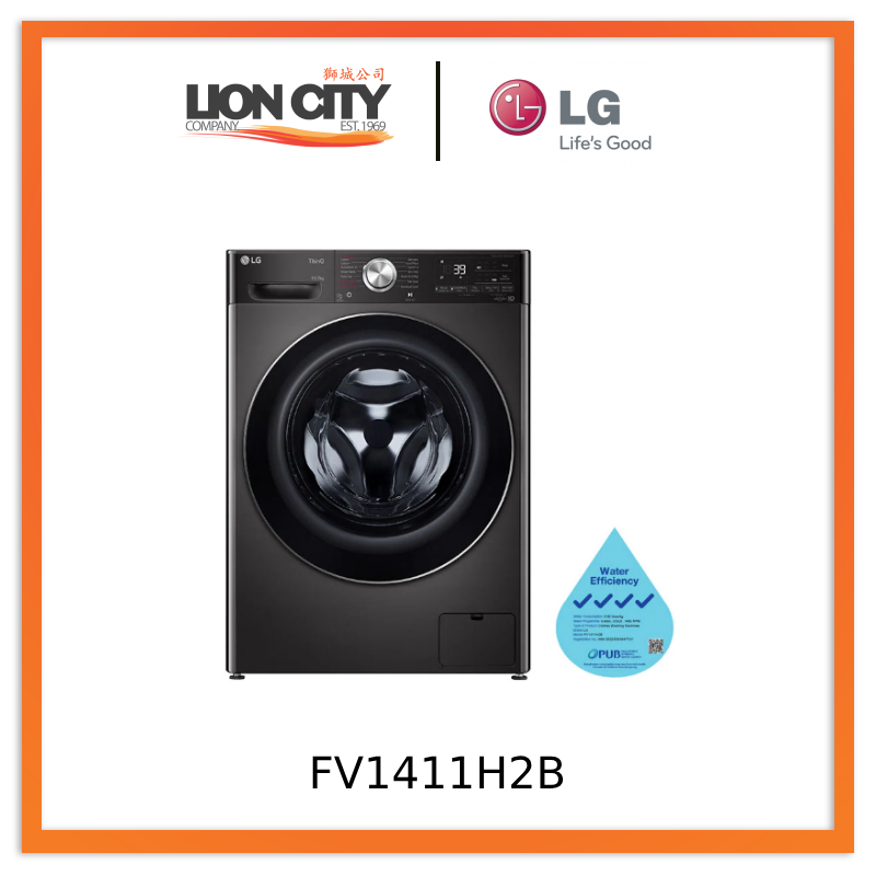 LG FV1411H2B 11/7kg, AI Direct Drive Front Load Washer Dryer