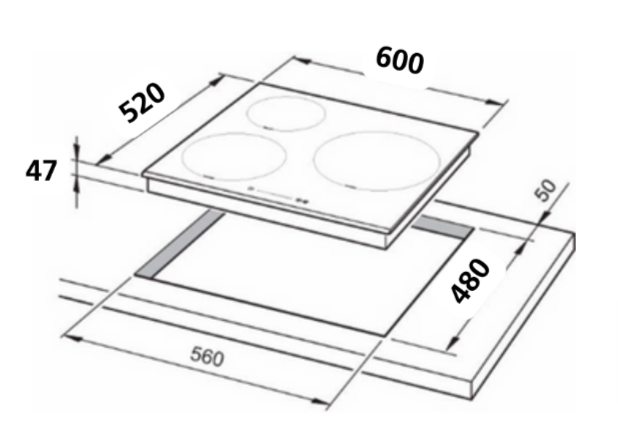 Elba EIN 603 XF 60CM Elio Induction hob