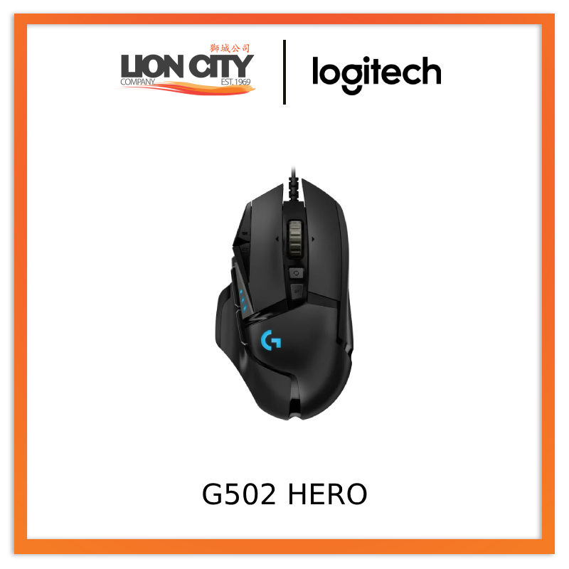 Logitech G502 HERO High Performance Gaming Mouse - Lion City Company
