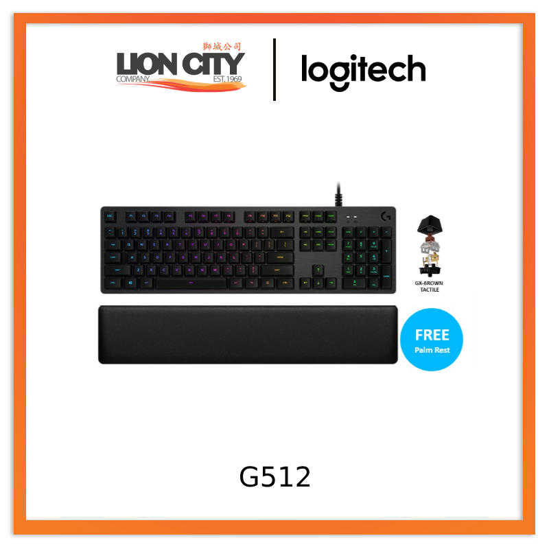 Logitech G512 RGB Mechanical Gaming Keyboard ,USB Passthrough