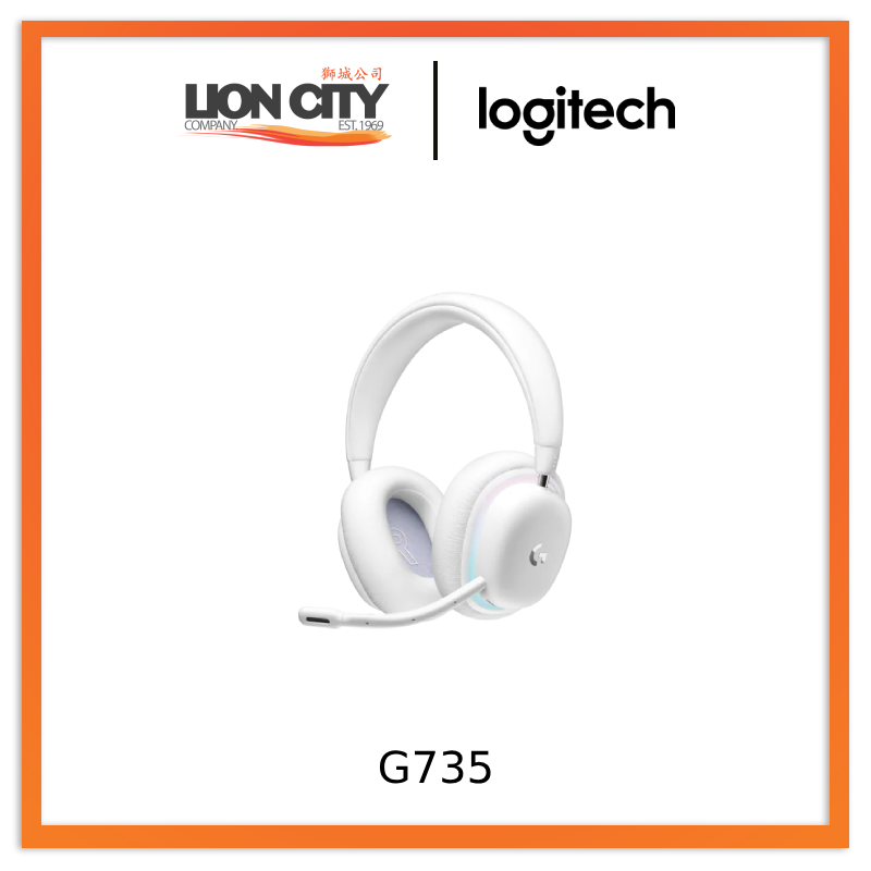 Logitech Aurora G735 Wireless Gaming Headset, RGB Lighting, LIGHTSPEED, Bluetooth