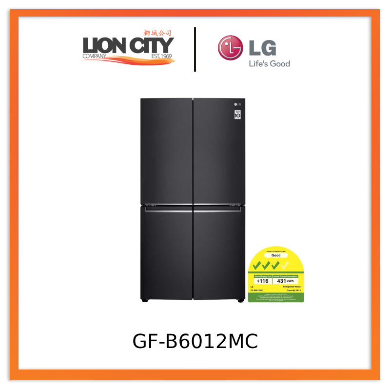 LG GF-B6012MC 601L Multi Door Refrigerator with Inverter Linear Compressor