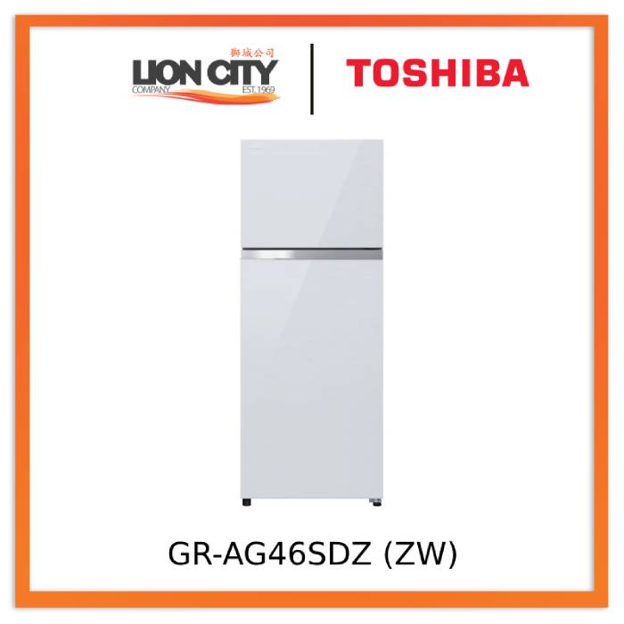 Toshiba GR-AG46SDZ (ZW)/(XK) Nett 407L Top Mount 2-Door Fridge - Black
