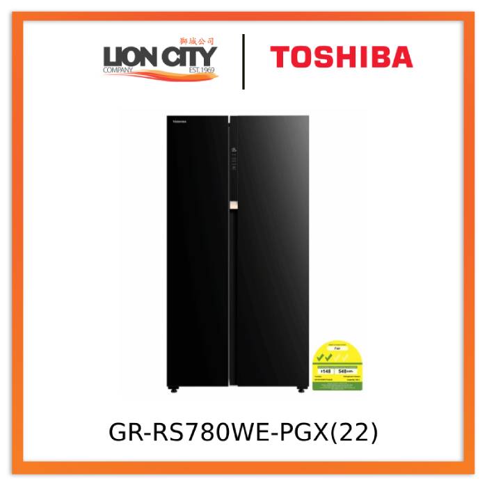 Toshiba GR-RS780WE-PGX(22) Side by Side Refrigerator (545L)