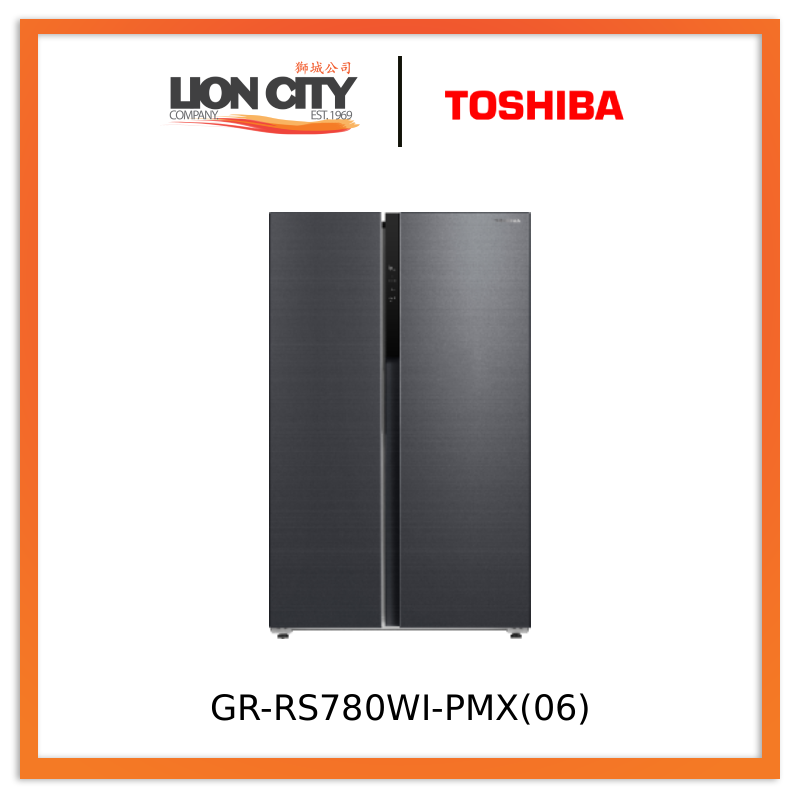 Toshiba GR-RS780WI-PMX(06) 601L Side By Side Fridge Refrigerator