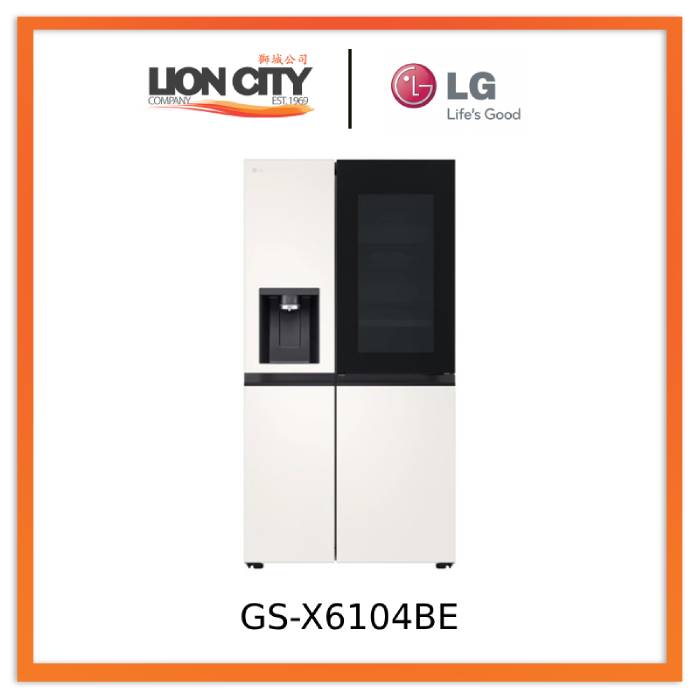 LG GS-X6104EV/GS-X6104BE 628L Instaview Side-by-Side Door-in-Door Fridge