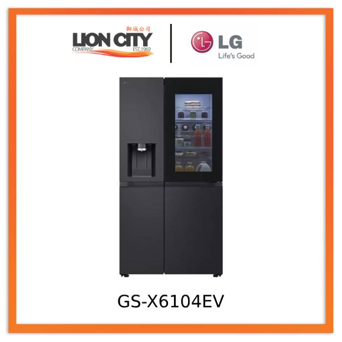 LG GS-X6104EV/GS-X6104BE 628L Instaview Side-by-Side Door-in-Door Fridge