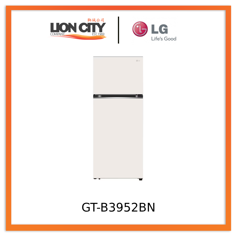 LG GT-B3952BN 395L Top Freezer with Smart Inverter Compressor in Objet Collection Beige