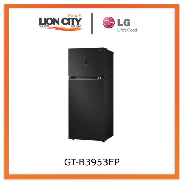 LG GT-B3953EP 395L Top Freezer in Essence Matte Black