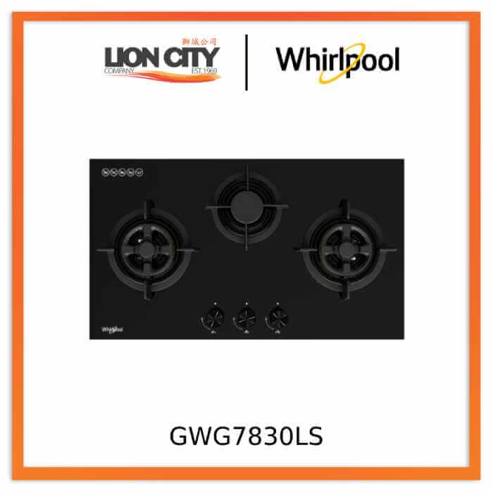 Whirlpool GWG7830LS 78cm 3-Burners Gas Hob (LPG)