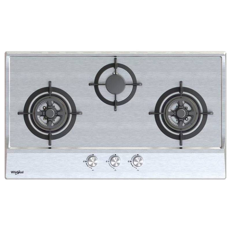 Whirlpool 88cm 3 Burners Stainless Steel Gas Hob GWM8831TS