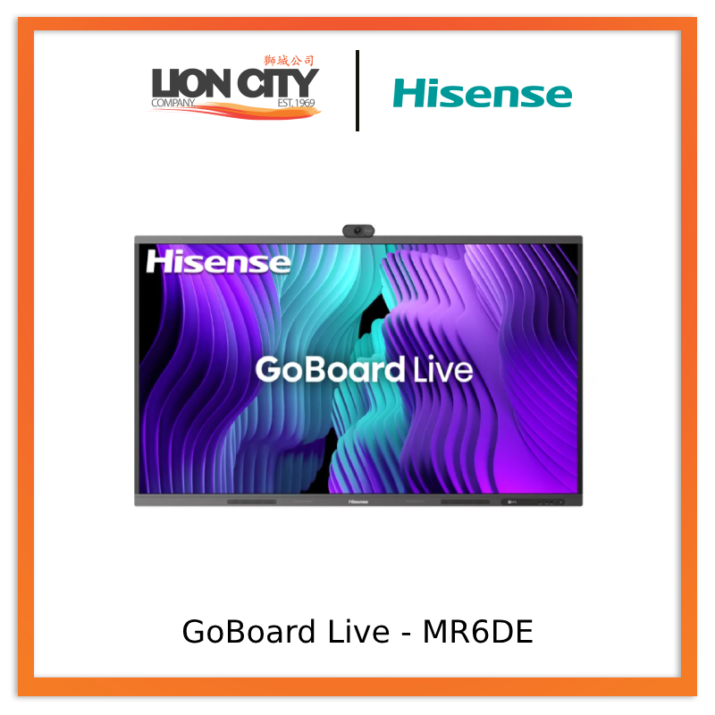 Hisense GoBoard Live MR6DE Advanced Interactive Display with 4K Camera 65", 75", 86"