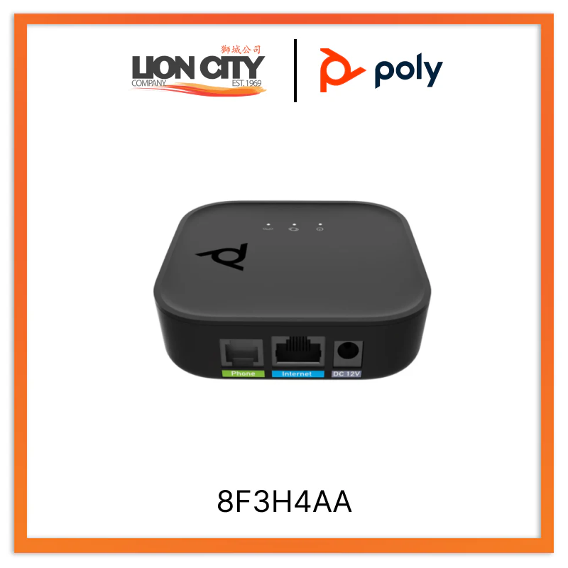 Poly 8F3H4AA ATA 400 1FXS VP SIP VoIP Adapter