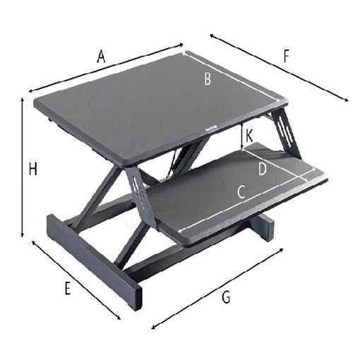 Standing Desktop Elevating Workbench Folding Computer Desk Standing Workstation Computer Stand