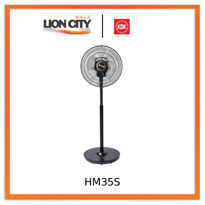 KDK 7 Blades Stand Fan with Remote Control (36cm/14”)
