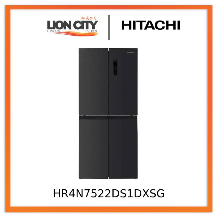 Hitachi HR4N7522DS1DXSG 466L 4-Door Fridge