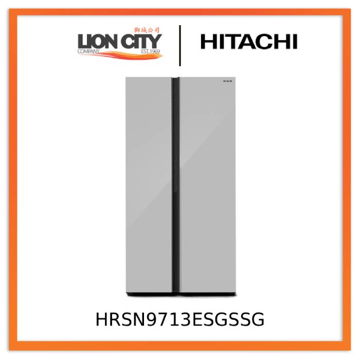 Hitachi HRSN9713ESGBKSG / HRSN9713ESGSSG 656L Side By Side Refrigerator