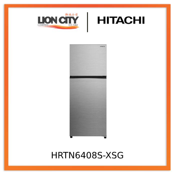 Hitachi HRTN6408S-XSG/BBKSG 374L 2-Door Fridge