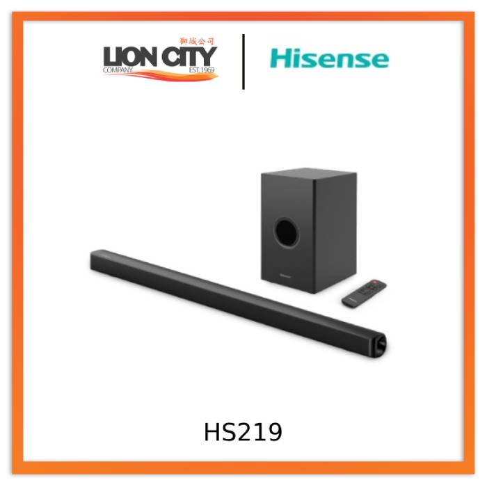 Hisense HS219 2.1 CH Soundbar With Wireless Subwoofer