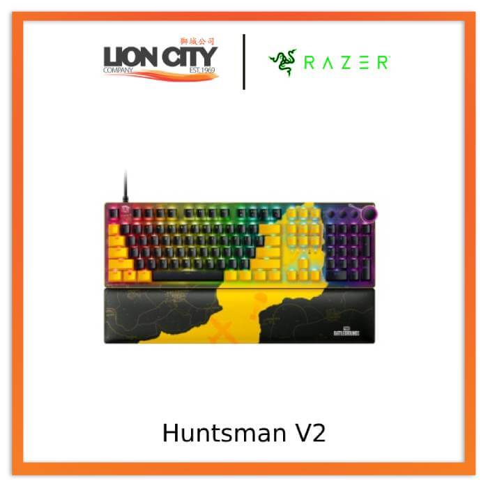 Razer Huntsman V2 - PUBG: BATTLEGROUNDS Edition - Linear Optical Switch - US - Optical Gaming Keyboard