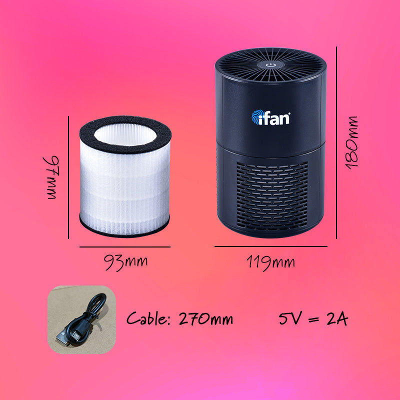 iFan Mini USB Desktop Air Purifier IF3233