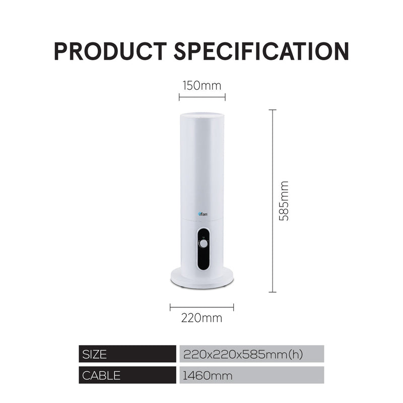 iFan 6L Floor Standing Ultrasonic Mist Humidifier IF3257