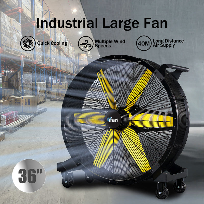 iFan 90cm Industrial Drum Fan IF3622
