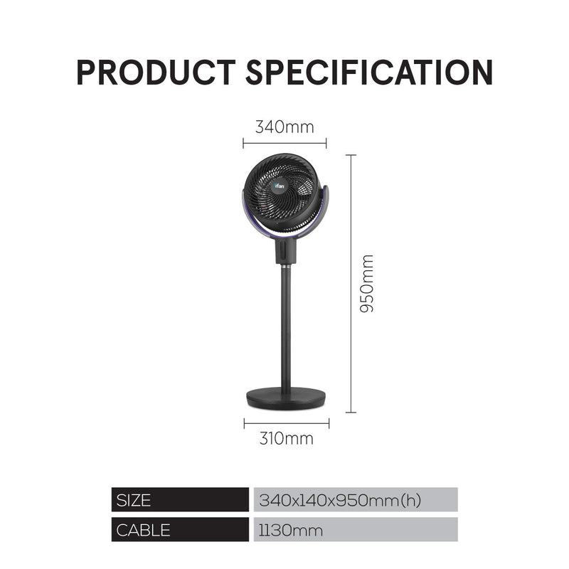 iFan 9" DC Motor Stand Fan IF7456