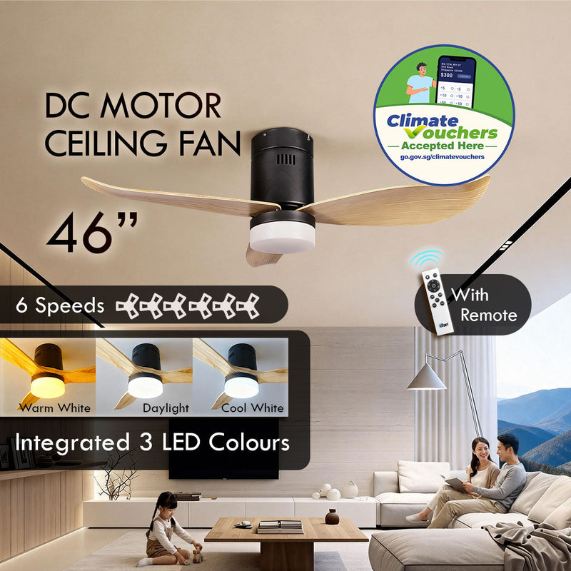 PowerPac iFan DC Motor Ceiling Fan IF8346DGWD