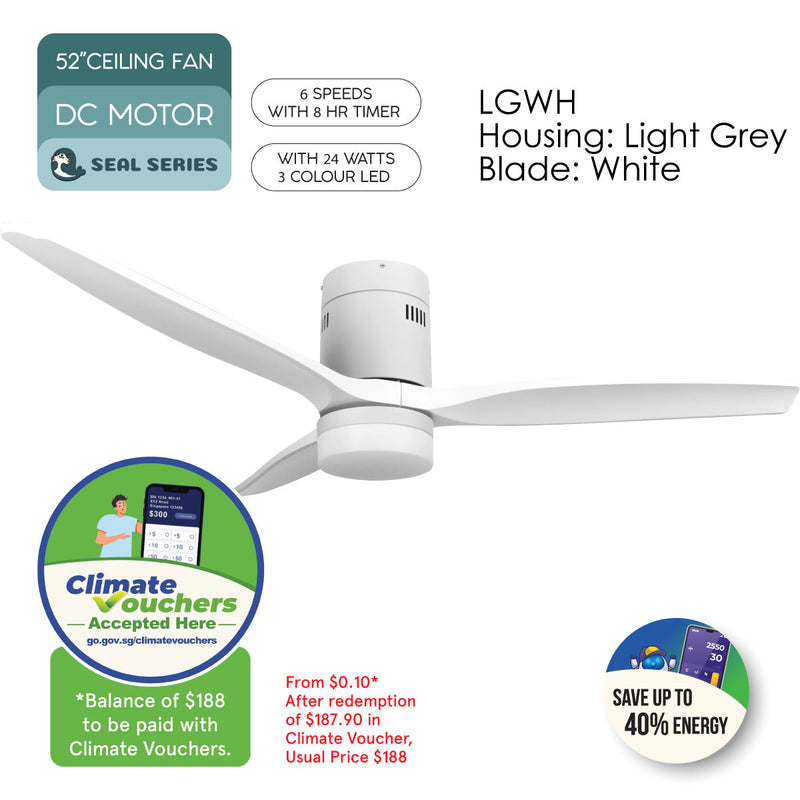 iFan 52-Inch DC Motor Ceiling Fan IF8352