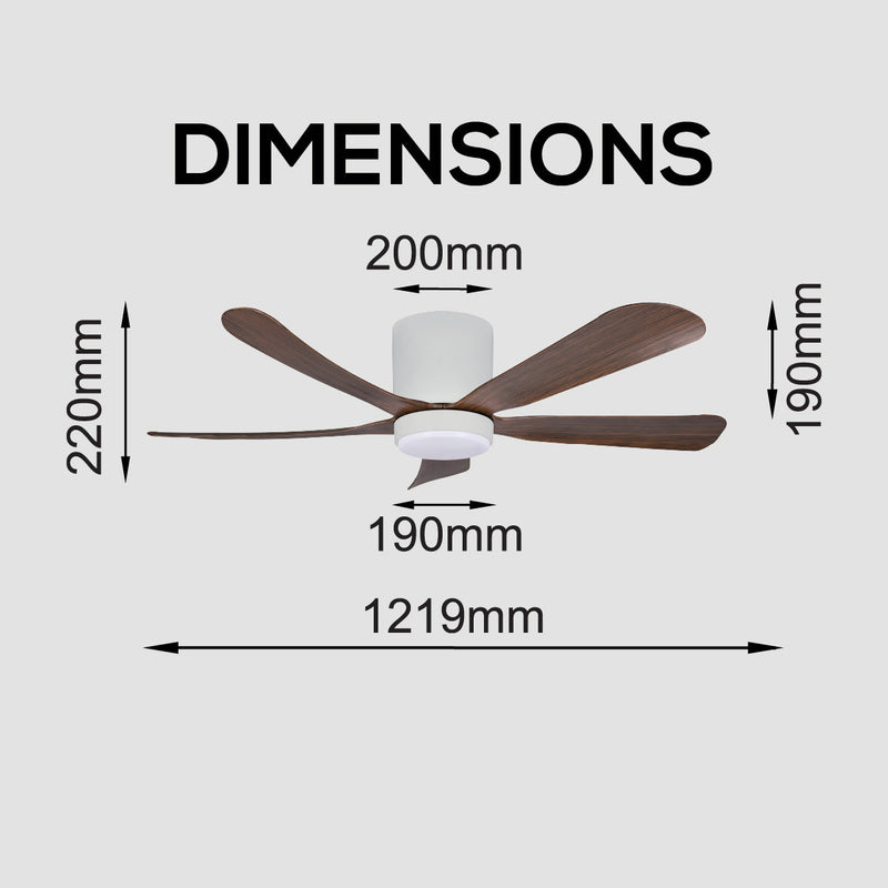 iFan 48-Inch DC Motor Ceiling Fan IF8548LGLW