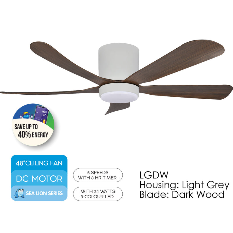 iFan 48" DC Motor Ceiling Fan IF8548LGDW