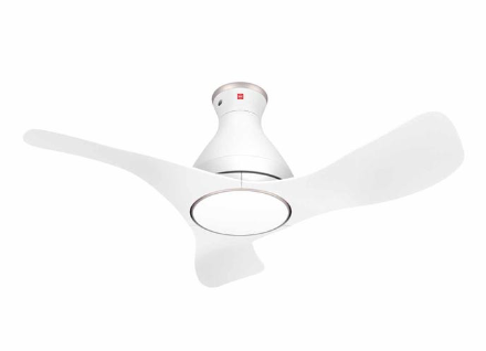 KDK F40GP Brown/White 40" DC Ceiling Fan with Remote & Wi-Fi Mobile App Control