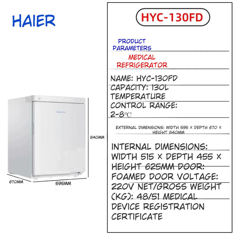 Haier Medical Refrigerator with Temperature Lock *ASK for QUOTE*