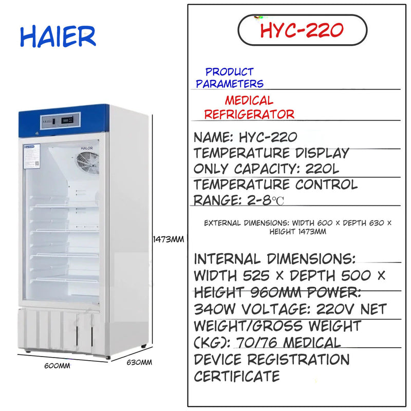 Haier Medical Refrigerator with Temperature Lock *ASK for QUOTE*